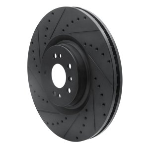 Mercedes-Benz GL320 Brake Rotor (1) - Front Left - R1 Concepts - Drilled & Slotted - Black - `07-`09